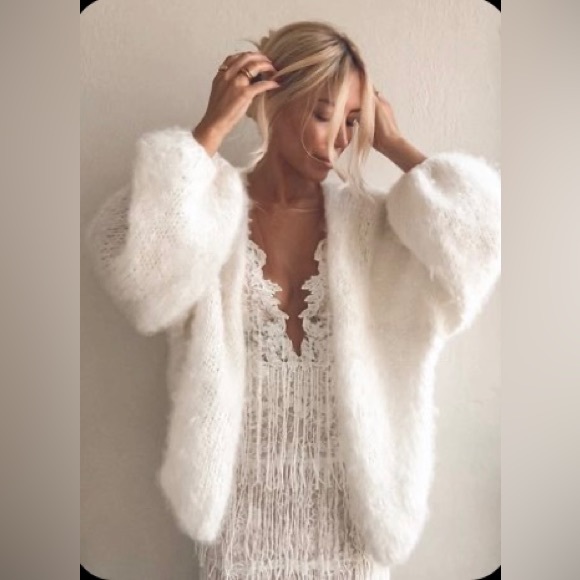 White Faux Fur Cardigan Jacket❤️New Listing❤️ - Picture 3 of 10